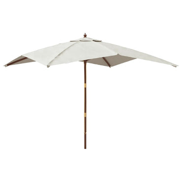 Parasol Met Houten Paal 300X300X273 Cm Kleurig
