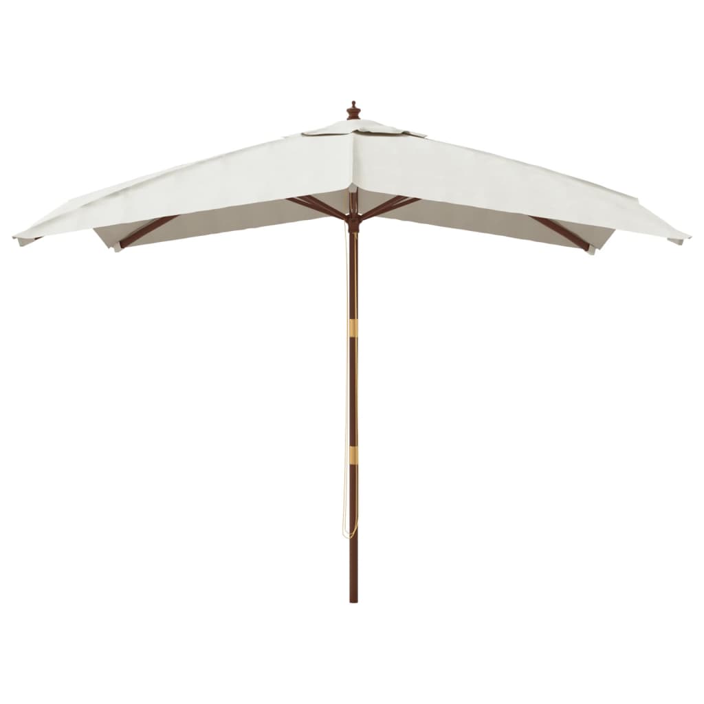 Parasol Met Houten Paal 300X300X273 Cm Kleurig