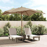 Parasol Met Houten Paal 300X300X273 Cm Kleurig