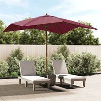 Parasol Met Houten Paal 300X300X273 Cm Kleurig