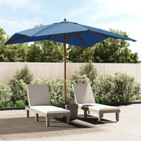 Parasol Met Houten Paal 300X300X273 Cm Kleurig