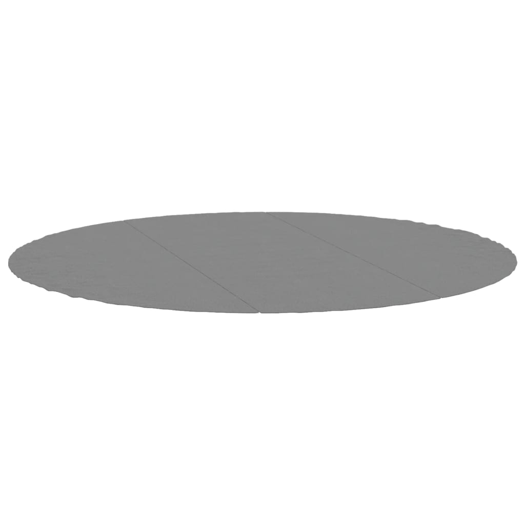 Zwembadgrondzeil Ø396 Cm Polyester Geotextiel Lichtgrijs