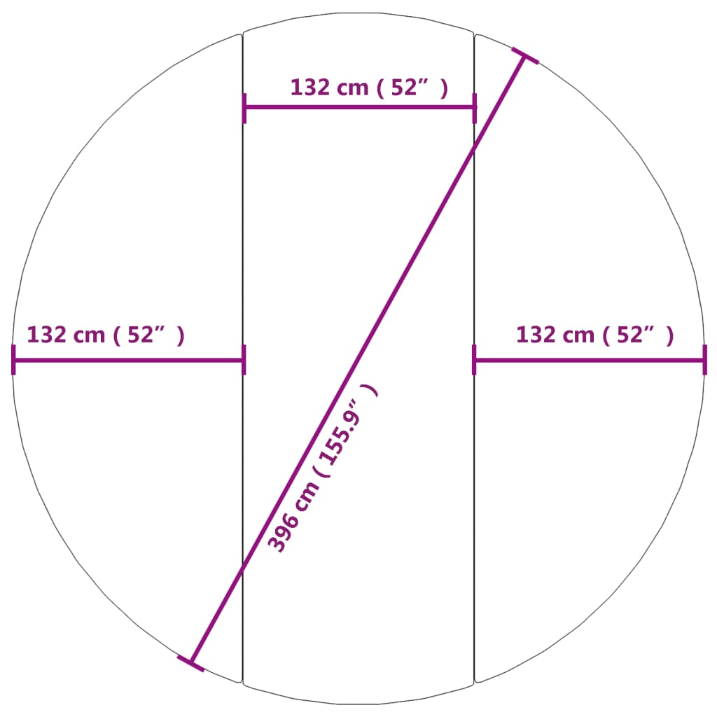 Zwembadgrondzeil Ø396 Cm Polyester Geotextiel Lichtgrijs