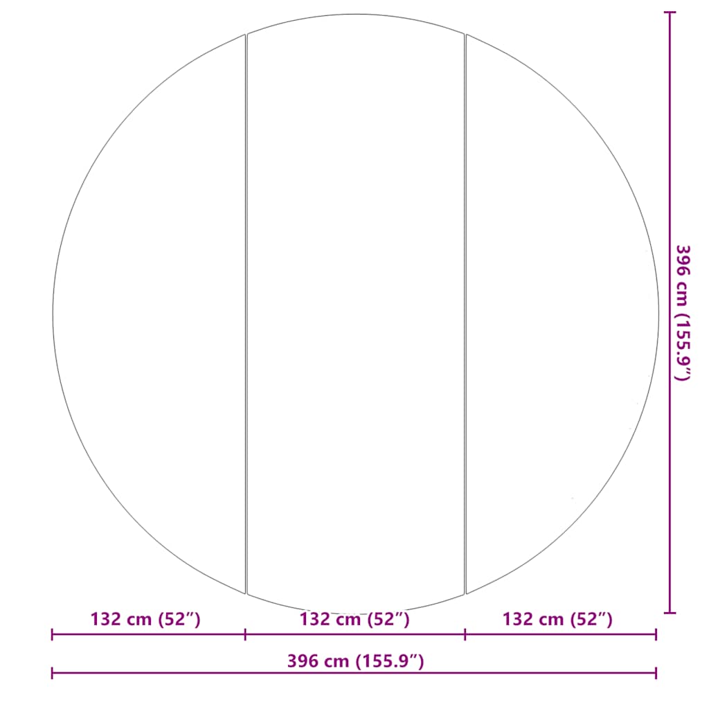 Zwembadgrondzeil Ø396 Cm Polyester Geotextiel Lichtgrijs