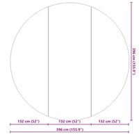 Zwembadgrondzeil Ø396 Cm Polyester Geotextiel Lichtgrijs