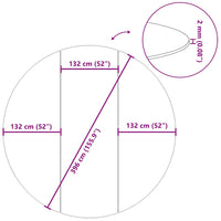 Zwembadgrondzeil Ø396 Cm Polyester Geotextiel Lichtgrijs