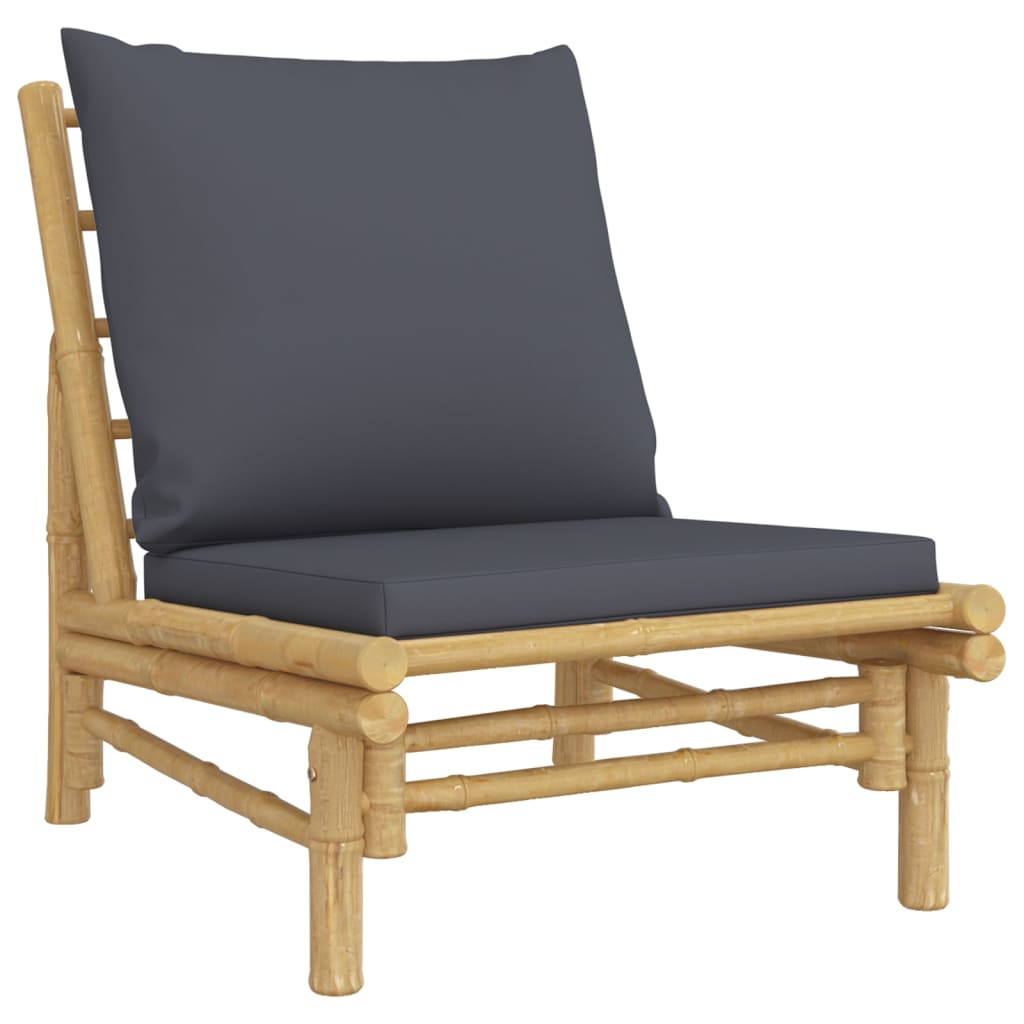 4-Delige Loungeset Met Kussens Bamboe