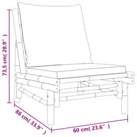 4-Delige Loungeset Met Kussens Bamboe