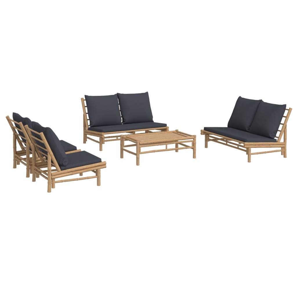 5-Delige Loungeset Met Kussens Bamboe