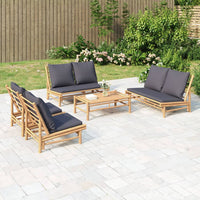 5-Delige Loungeset Met Kussens Bamboe
