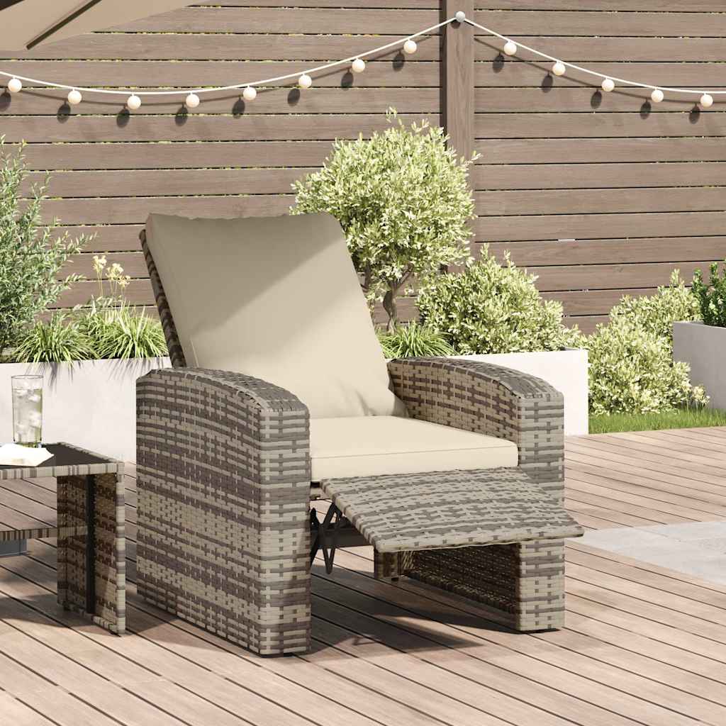 Tuinstoel Met Kussens Verstelbaar Poly Rattan