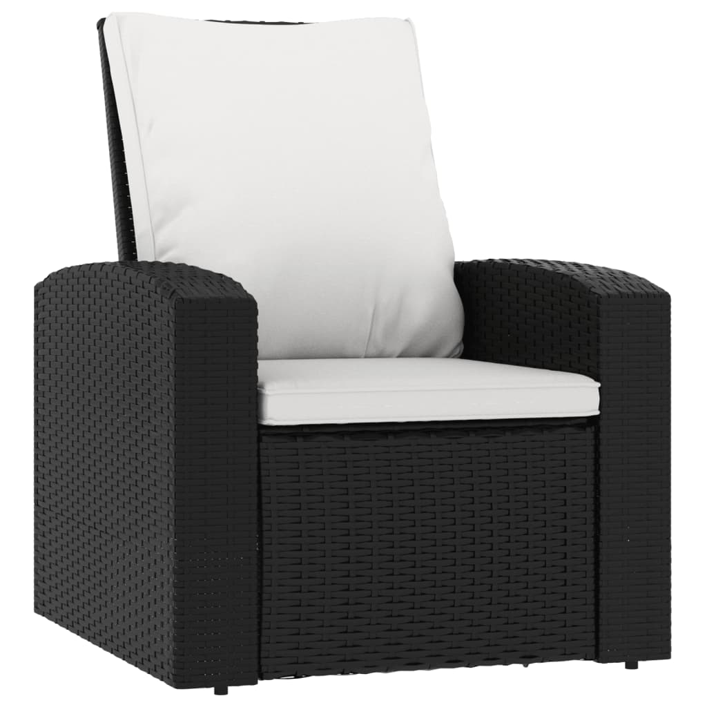 Tuinstoel Met Kussens Verstelbaar Poly Rattan