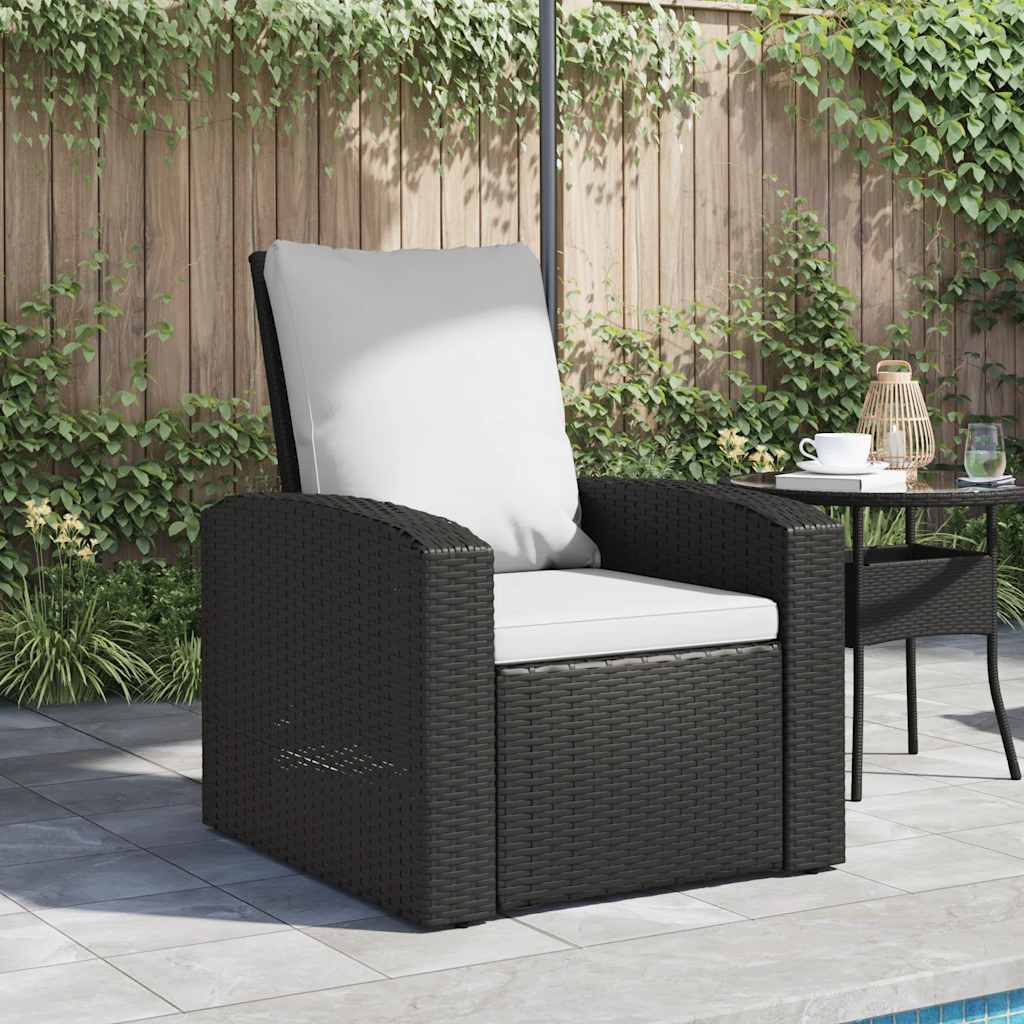 Tuinstoel Met Kussens Verstelbaar Poly Rattan