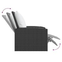 Tuinstoel Met Kussens Verstelbaar Poly Rattan