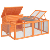Konijnenhok 144X123X67,5 Cm Massief Grenenhout