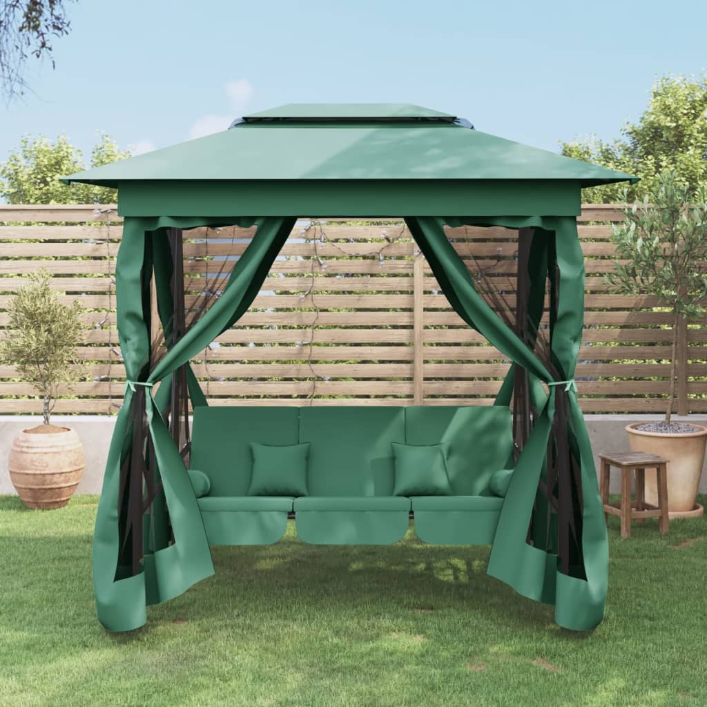 Schommelbank Voor Buiten Met Dak 220X160X240 Cm Staal