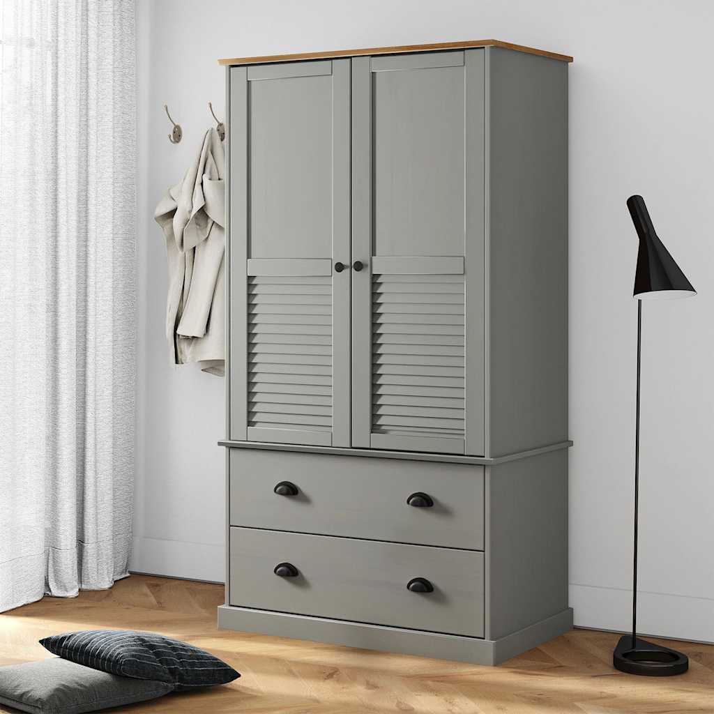 Kledingkast Vigo 90X55X170 Cm Massief Grenenhout