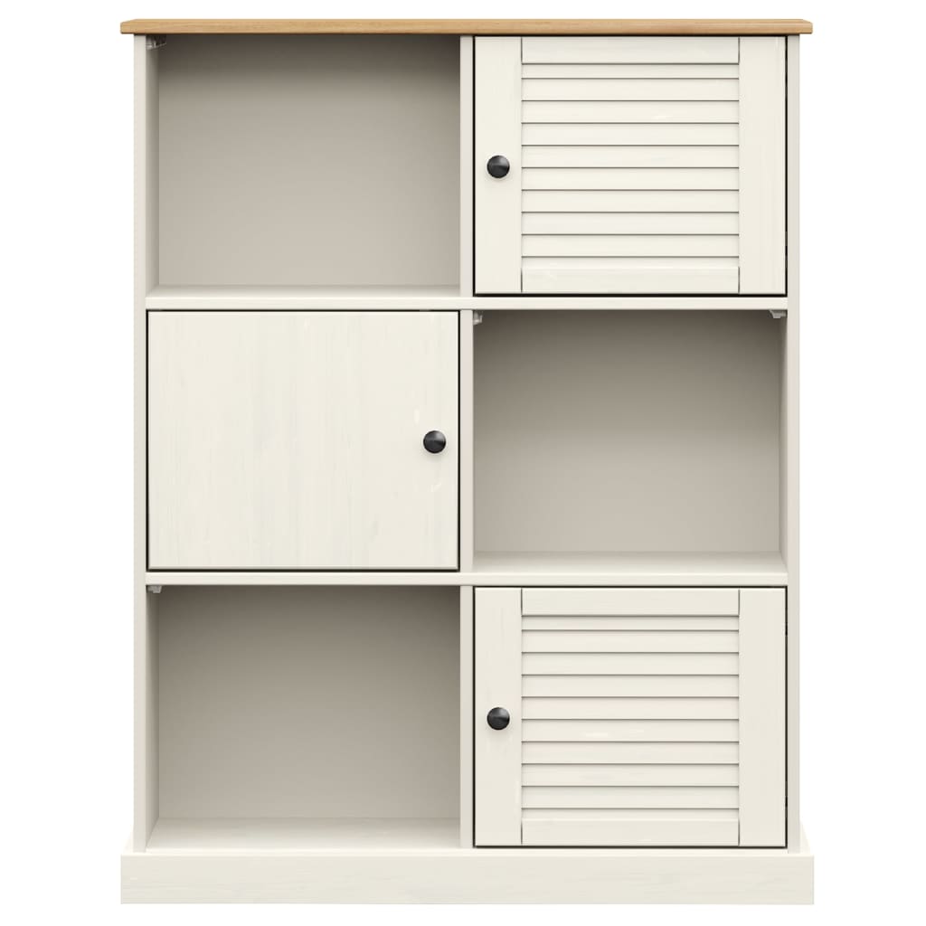 Boekenkast Vigo 90X35X114,5 Cm Massief Grenenhout