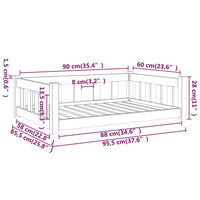 Hondenmand 95,5X65,5X28 Cm Massief Grenenhout