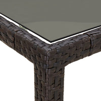 9-Delige Tuinset Met Kussens Poly Rattan Bruin