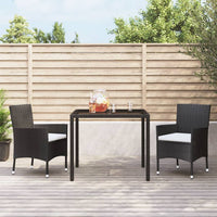 5-Delige Tuinset Met Kussens Poly Rattan Zwart