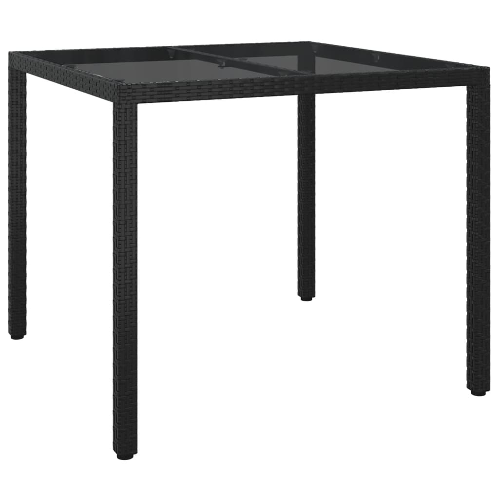 5-Delige Tuinset Met Kussens Poly Rattan Zwart