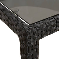 5-Delige Tuinset Met Kussens Poly Rattan Zwart