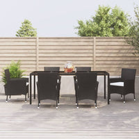 5-Delige Tuinset Met Kussens Poly Rattan Zwart