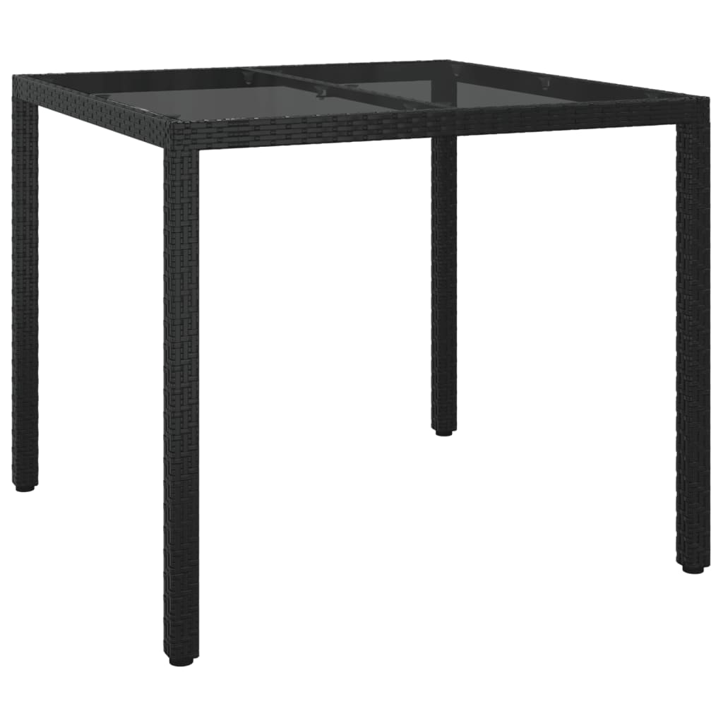5-Delige Tuinset Met Kussens Poly Rattan Zwart