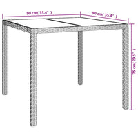 5-Delige Tuinset Met Kussens Poly Rattan Zwart