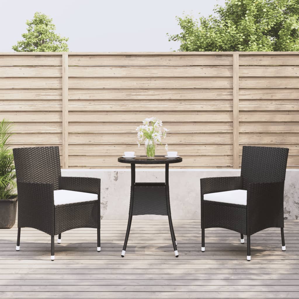 5-Delige Bistroset Met Kussens Poly Rattan Grijs