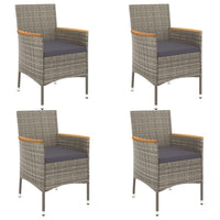 5-Delige Bistroset Met Kussens Poly Rattan