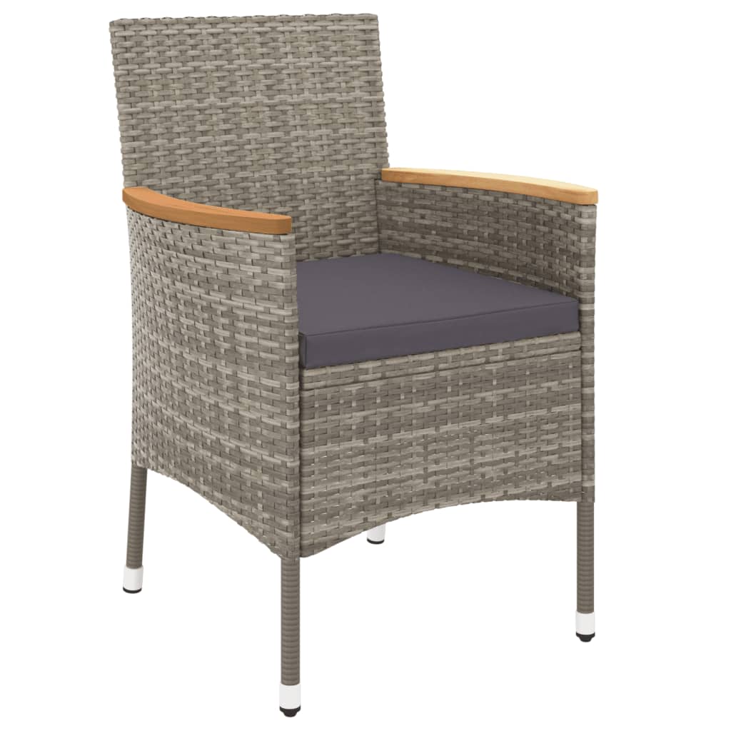 5-Delige Bistroset Met Kussens Poly Rattan