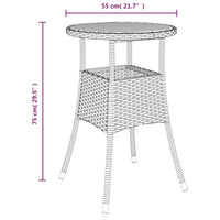 5-Delige Bistroset Met Kussens Poly Rattan