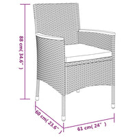 5-Delige Bistroset Met Kussens Poly Rattan