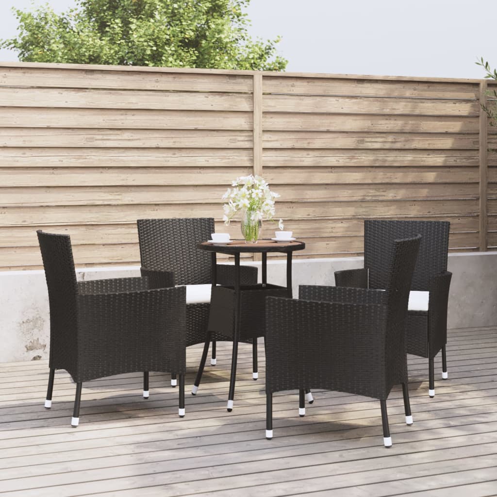 5-Delige Bistroset Met Kussens Poly Rattan