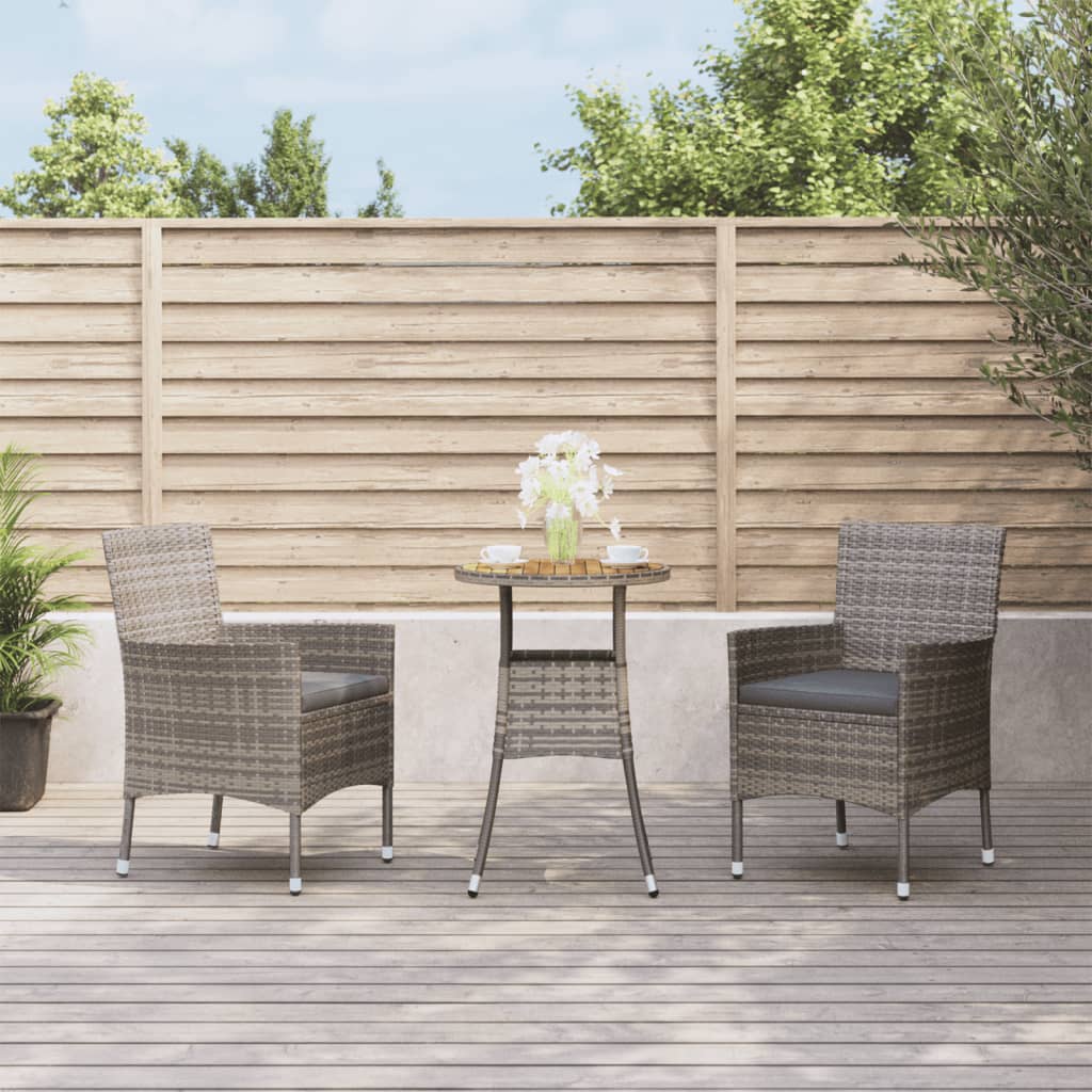 5-Delige Bistroset Met Kussens Poly Rattan