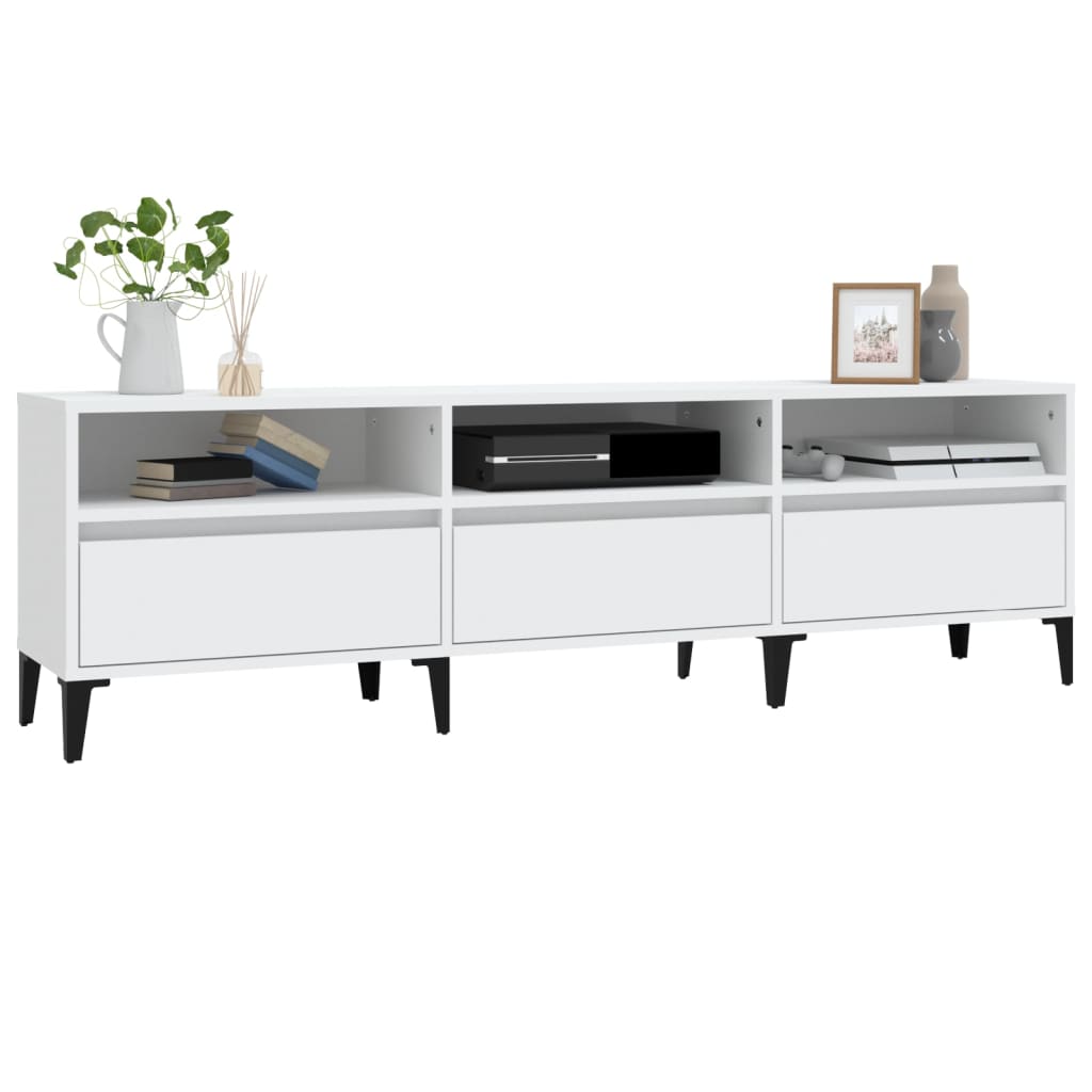 Tv-Meubel 150X30X44,5 Cm Bewerkt Hout Wit