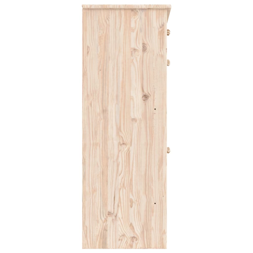 Schoenenkast Alta 77X35X96 Cm Massief Grenenhout Naturel