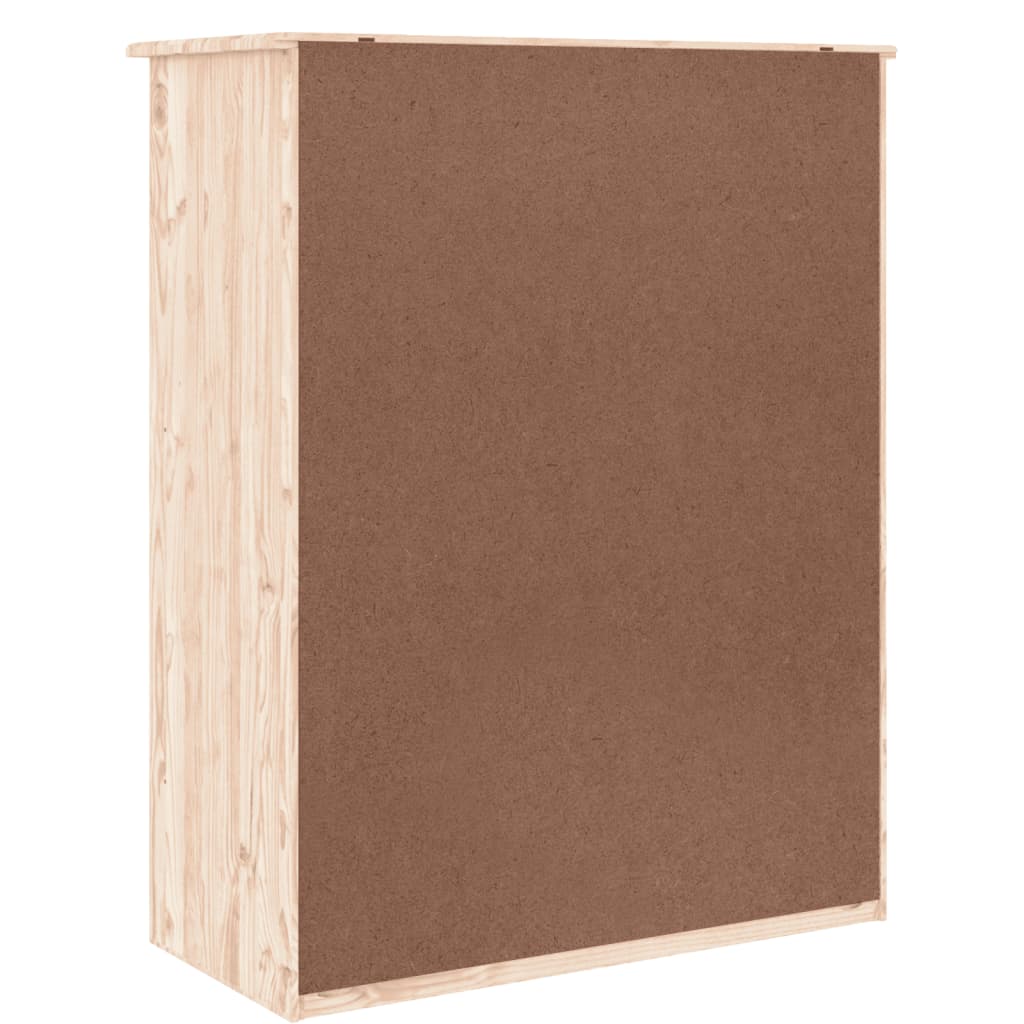 Schoenenkast Alta 77X35X96 Cm Massief Grenenhout Naturel