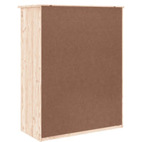 Schoenenkast Alta 77X35X96 Cm Massief Grenenhout Naturel