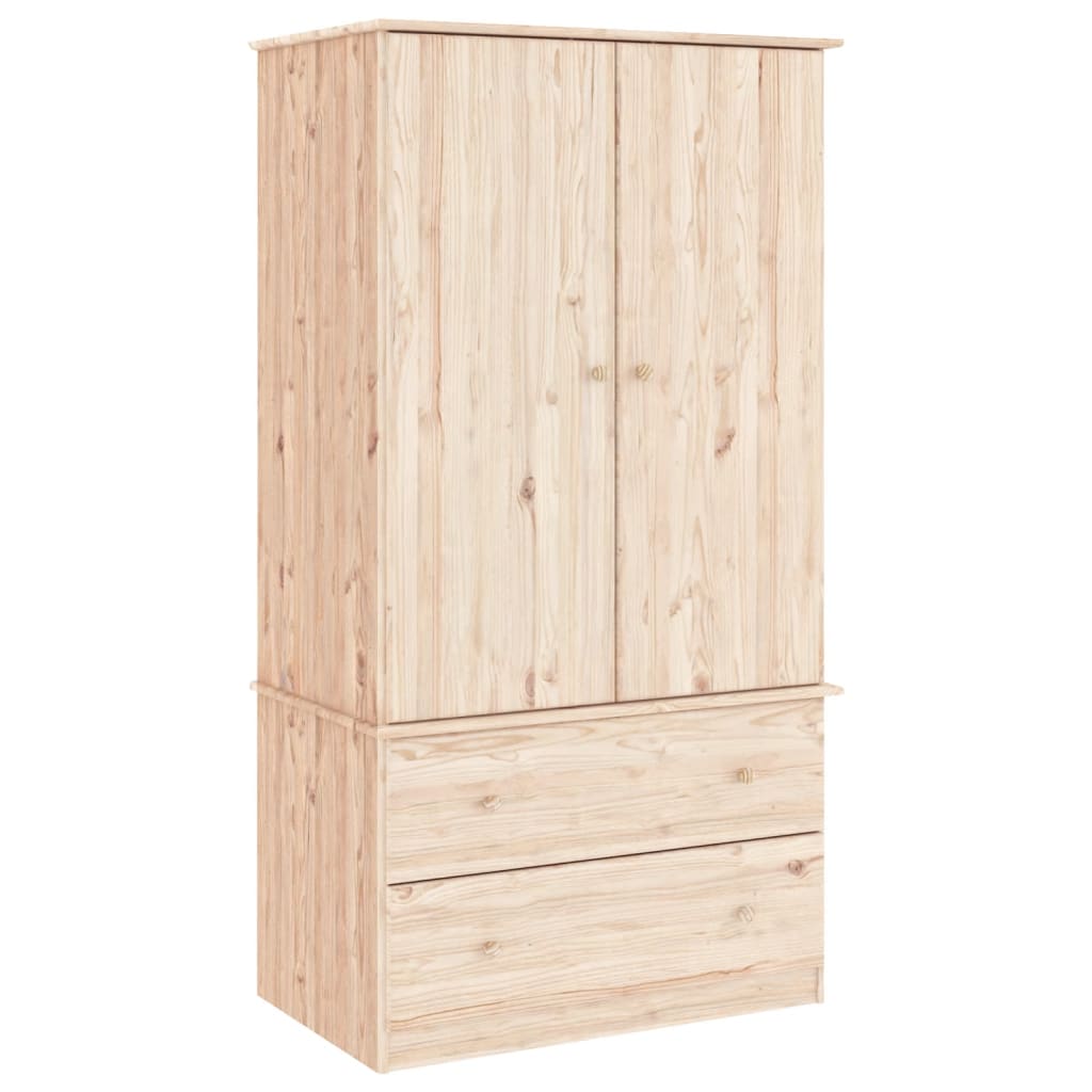 Kledingkast Alta 90X55X170 Cm Massief Grenenhout