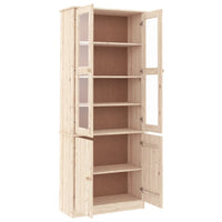 Vitrinekast Alta 77X35X186,5 Cm Massief Grenenhout