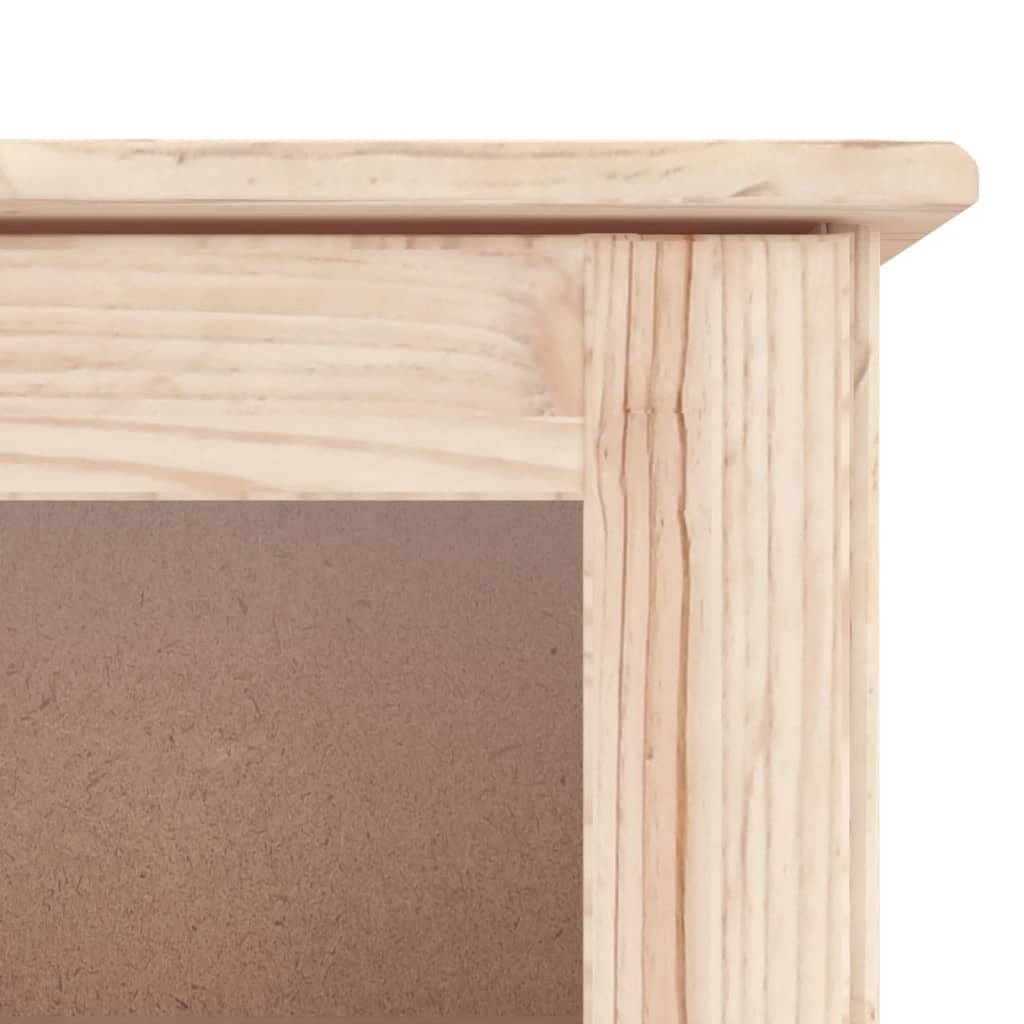 Vitrinekast Alta 77X35X186,5 Cm Massief Grenenhout