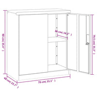Archiefkast 79X40X90 Cm Staal