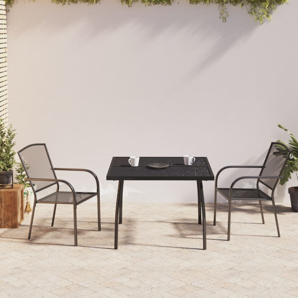9-Delige Tuinset Staal Antracietkleurig