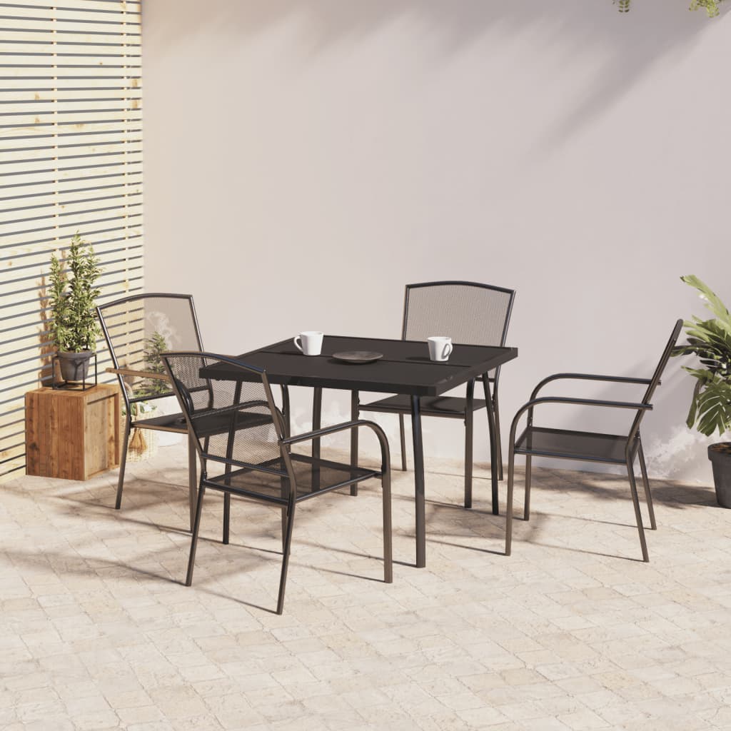 9-Delige Tuinset Staal Antracietkleurig