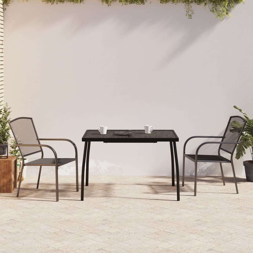 9-Delige Tuinset Staal Antracietkleurig