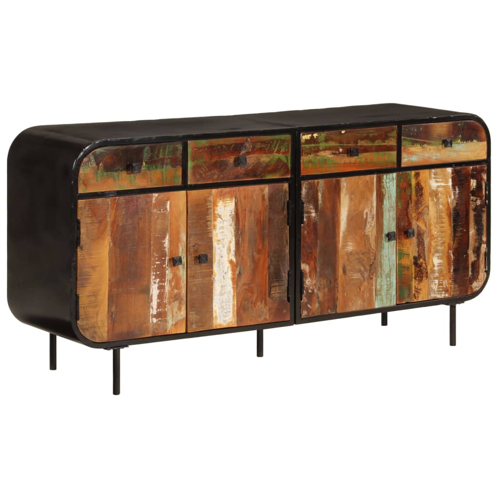 Dressoir 140X35X70 Cm Massief Gerecycled Hout En Metaal