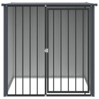 Hondenhok Met Dak 110X103X109 Cm Gegalvaniseerd Staal Zwart